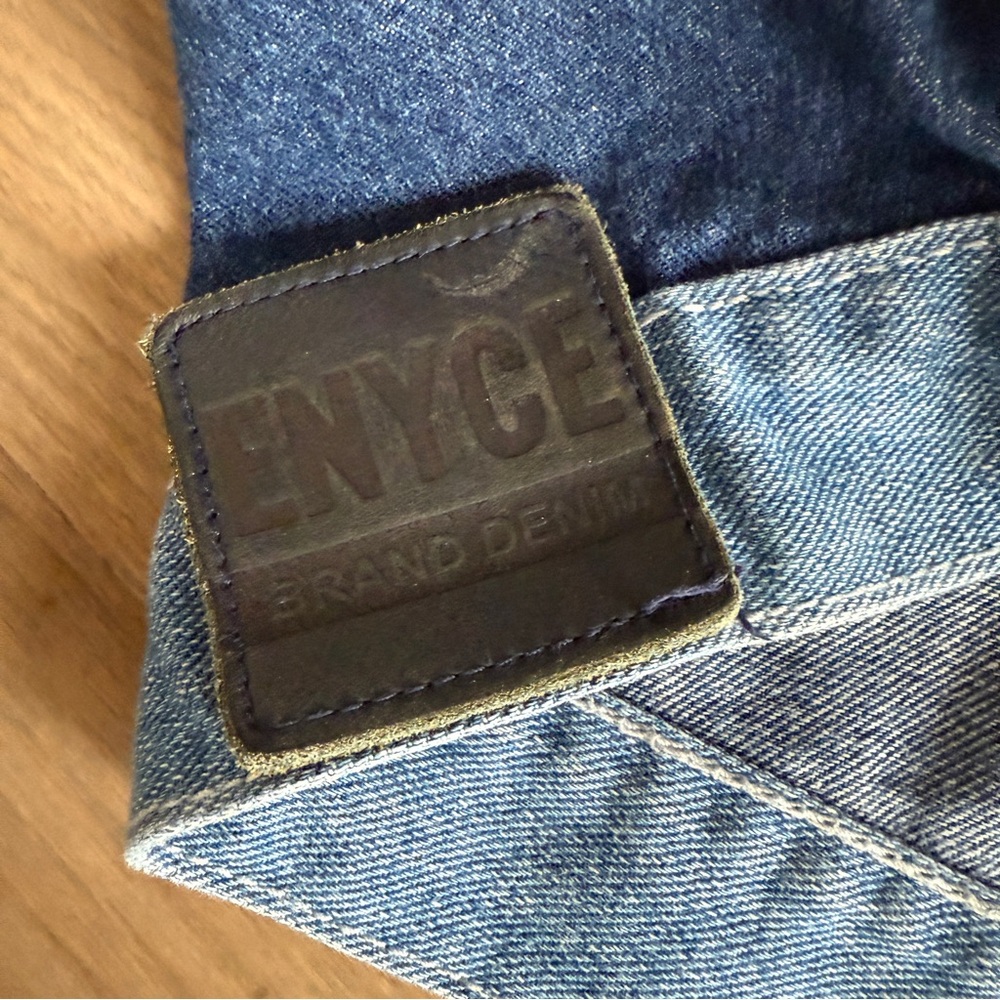 Vintage Enyce Men’s Patchwork Jean Jacket L - Picture 5 of 9